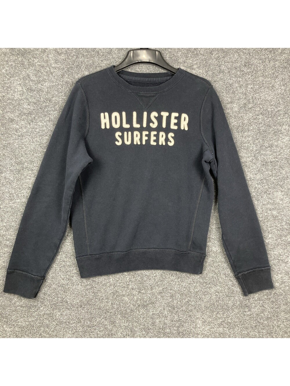 Y2K Hollister Mens Large Navy Blue "Hollister Surfers" Crewneck Sweatshirt EUC